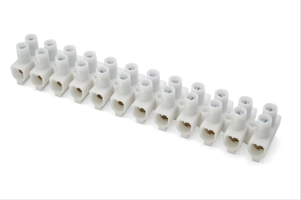 Morsettiera 12 poli polipropilene 1,5-2,5 mm² connessioni impianti elettrici civili industriali 450V