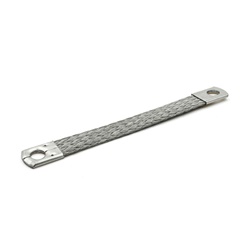 Treccia flessibile stagnata rame ETP 16mmq lunghezza 150mm per messa a terra quadri elettrici