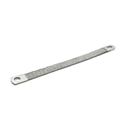 Treccia flessibile stagnata rame 16mmq lunghezza 250mm per messa a terra quadri elettrici