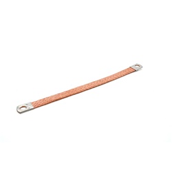Treccia flessibile rame ETP 16mmq lunghezza 320mm per collegamenti elettrici e messa a terra quadri elettrici