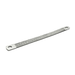 Treccia flessibile stagnata rame 16mmq lunghezza 320mm per messa a terra quadri elettrici