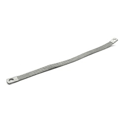 Treccia flessibile stagnata rame 16mmq lunghezza 420mm per collegamenti elettrici e messa a terra quadri
