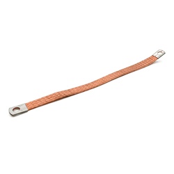 Treccia flessibile rame ETP sezione 16mmq lunghezza 570mm vite 8 per messa a terra quadri elettrici