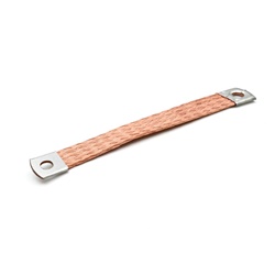 Treccia flessibile rame ETP 25mmq lunghezza 150mm per collegamenti e messa a terra quadri elettrici