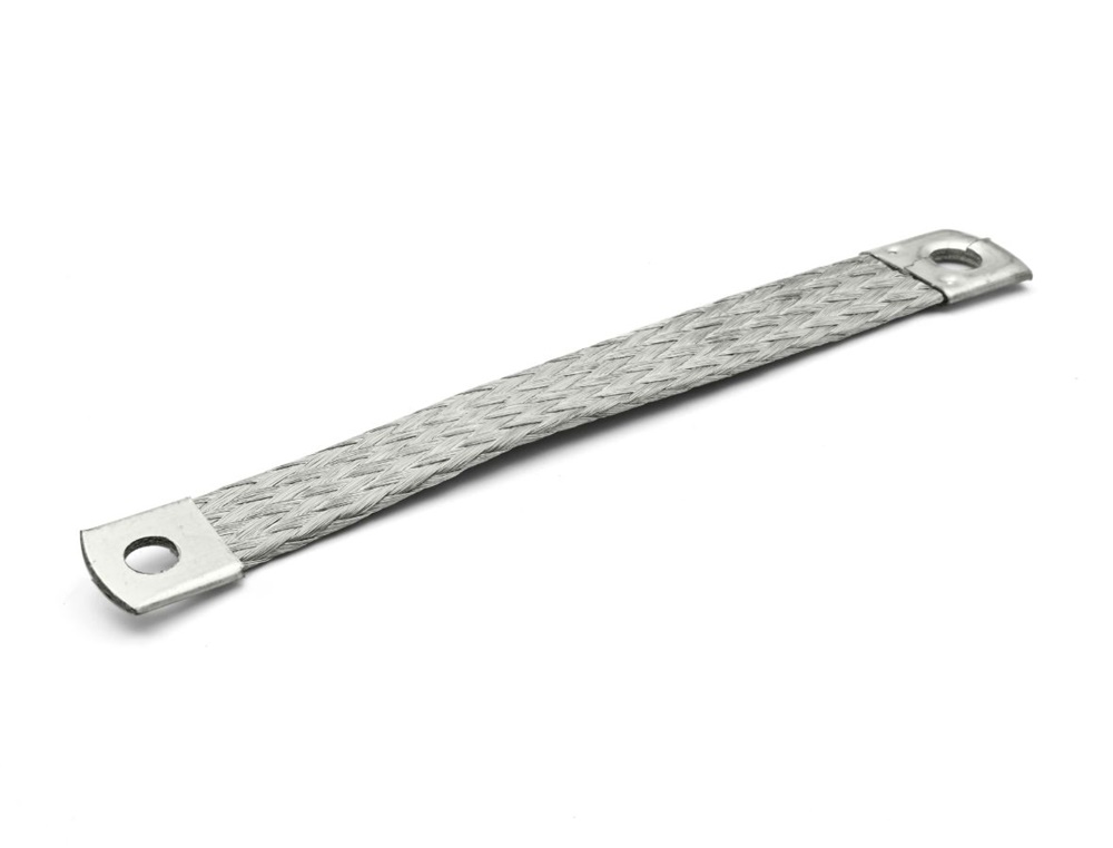 Treccia stagnata rame 25mmq 150mm messa a terra quadri elettrici