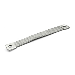Treccia flessibile stagnata rame sezione 25mmq lunghezza 150mm per messa a terra quadri elettrici