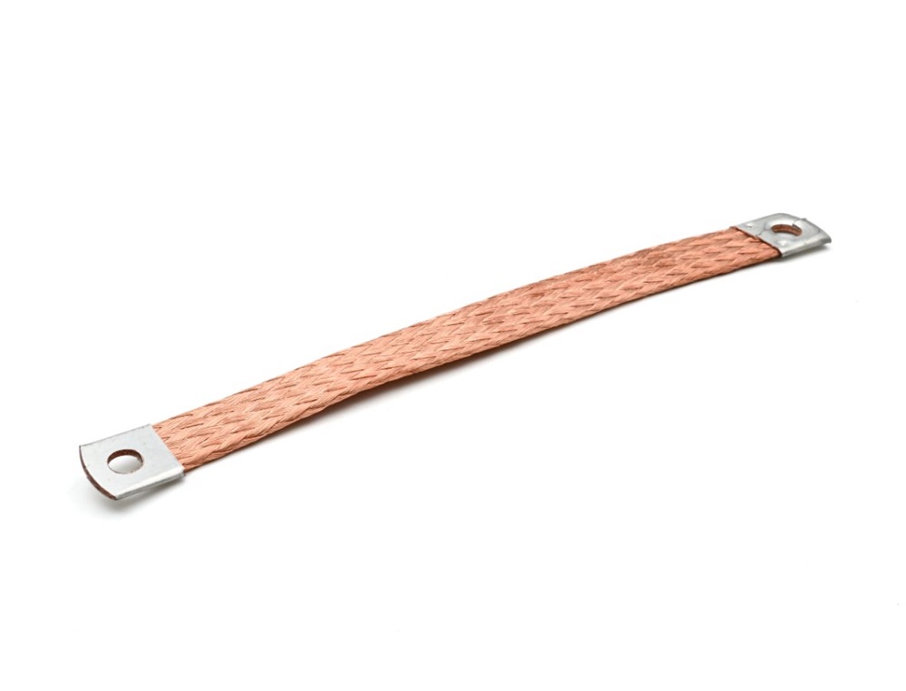 Treccia flessibile rame 25mmq lunghezza 200mm messa a terra quadri elettrici