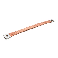 Treccia flessibile rame ETP 25mmq lunghezza 250mm collegamenti flessibili messa a terra quadri elettrici