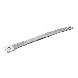 Treccia flessibile stagnata rame ETP 25mmq lunghezza 250mm collegamenti messa a terra quadro elettrico