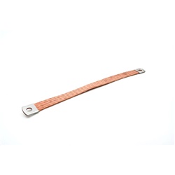Treccia flessibile rame ETP 25mmq lunghezza 300mm vite 8 per messa a terra quadri elettrici