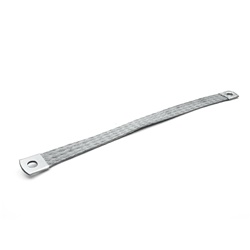 Treccia flessibile stagnata 25mmq lunghezza 300mm per collegamenti elettrici e messa a terra quadri elettrici