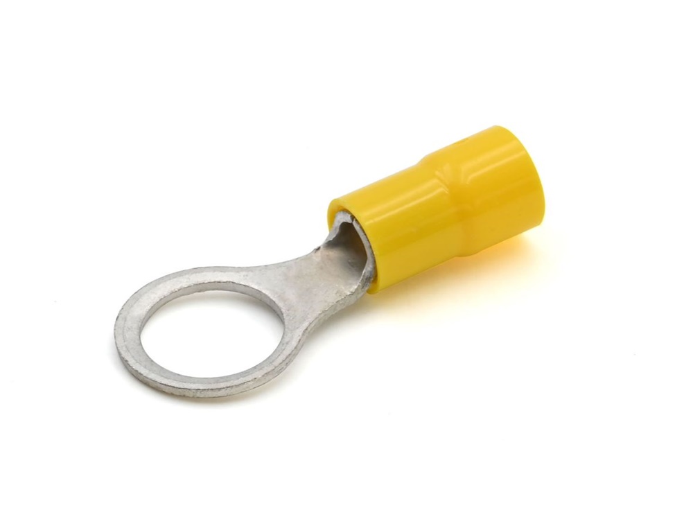 Capocorda giallo occhiello vite 10mm per cablaggio elettrico