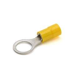 Capocorda giallo occhiello vite 10mm per cablaggio elettrico