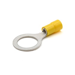 Capocorda giallo ad occhiello vite M16 PVC per conduttori rame 4-6 mmq elettrico