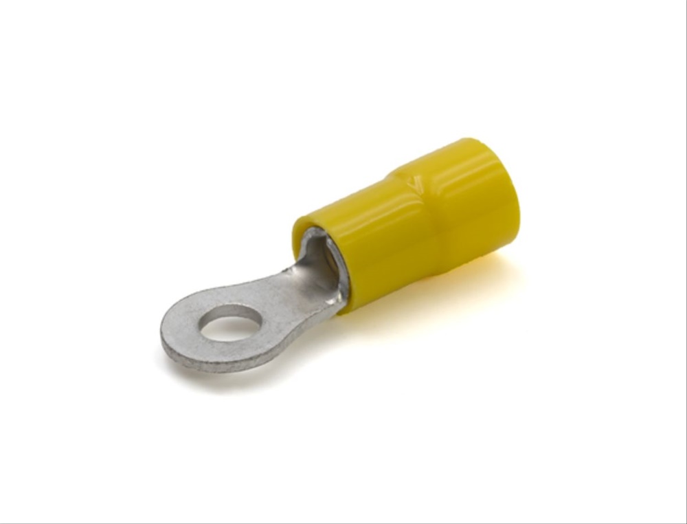 Capocorda giallo occhiello vite 4mm connessione elettrica professionale