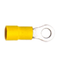 Capicorda preisolati giallo in pvc a occhielli vite 5mm (confezione 100pz) 