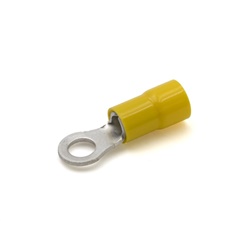 Capocorda giallo ad occhiello vite 5mm per conduttori rame 4-6 mmq uso elettrico