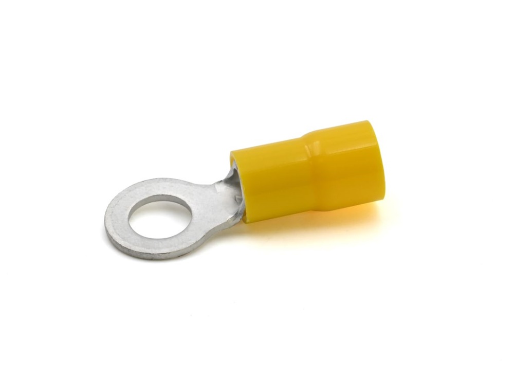 Capocorda giallo occhiello vite M6 per conduttori rame 4-6 mmq elettrico professionale