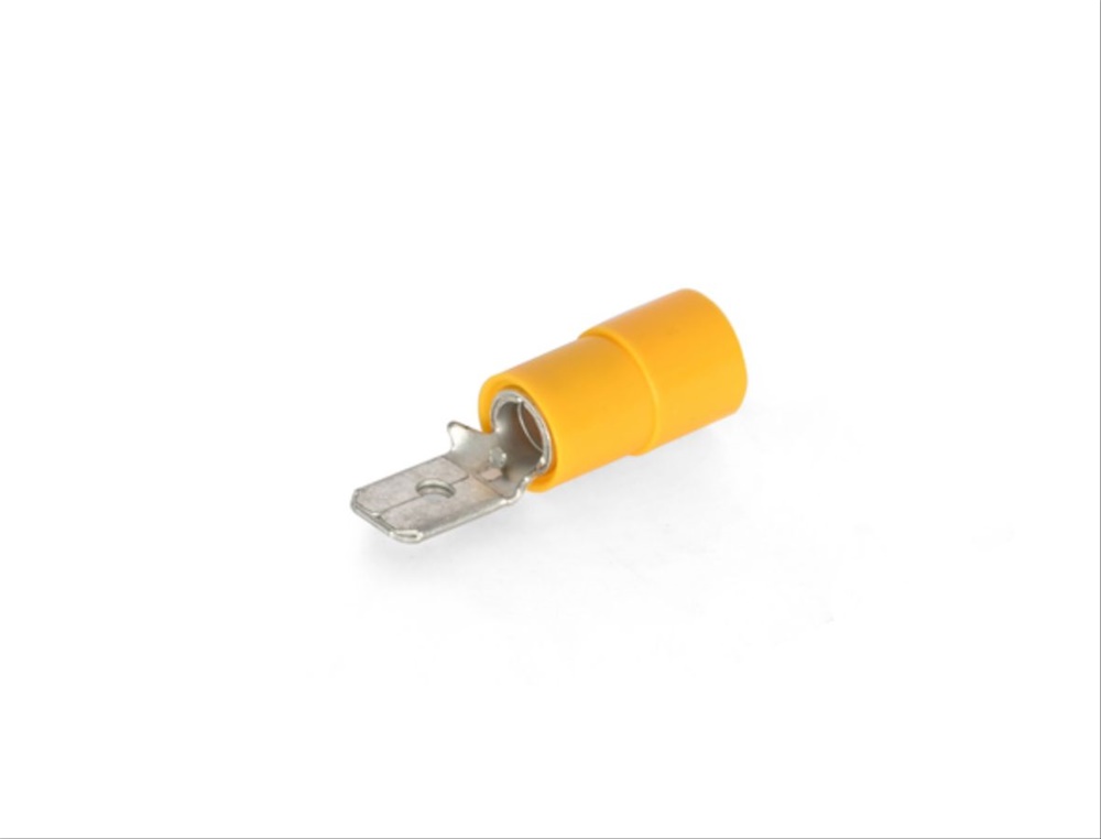 Innesto maschio giallo 6,35x0,8 mm connettore elettrico industriale
