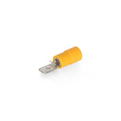 Innesto maschio giallo 6,35x0,8 mm connettore elettrico industriale
