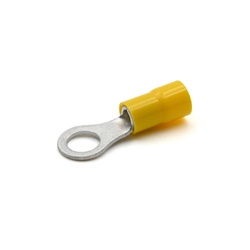 Capocorda ad occhiello vite giallo preisolato PVC per conduttori rame 4-6 mmq uso elettrico
