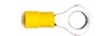 Capicorda preisolati giallo in pvc a occhielli vite 8mm (confezione 100pz) 