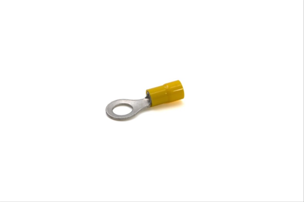 Capocorda giallo ad occhiello vite M8 PVC 4-6 mmq per conduttori rame installazioni elettriche