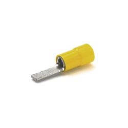 Capocorda giallo puntale piatto 13,3x4 per cablaggio elettrico