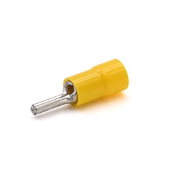 Capocorda giallo puntale tondo P 10mm per cablaggi elettrici