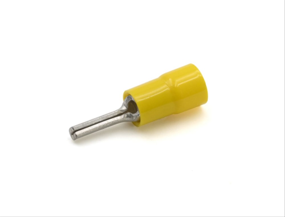 Capocorda giallo puntale tondo P12 per connessioni elettriche