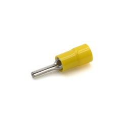 Capocorda giallo puntale tondo P12 per connessioni elettriche