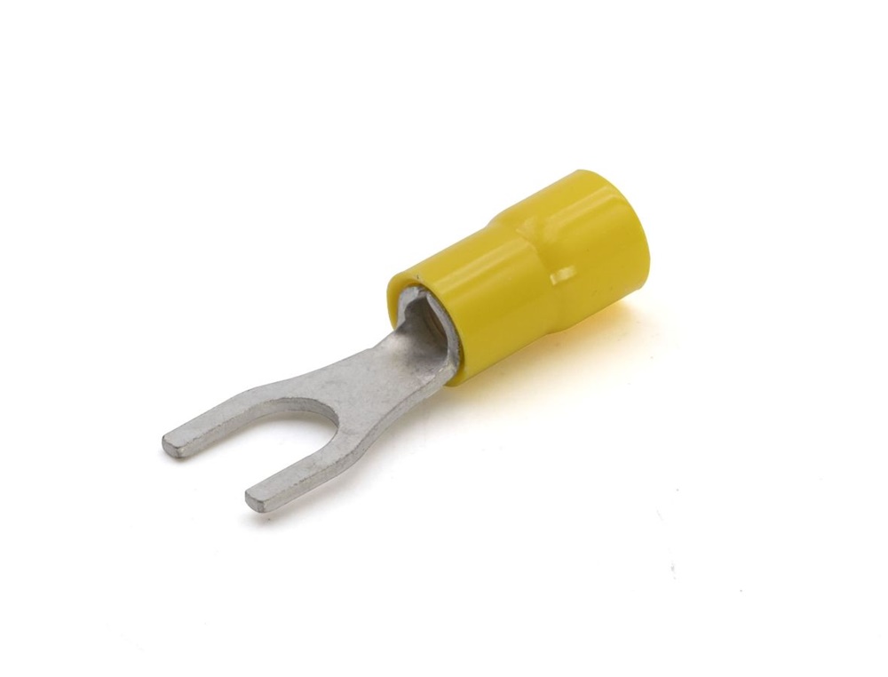 Capocorda giallo forchetta vite 16mm connessione elettrica industriale