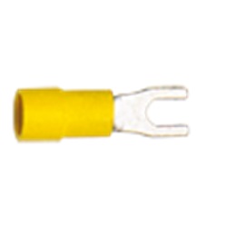 Capicorda preisolati giallo in pvc a forcelle vite 4mm (confezione 100pz)  GF-U4