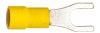 Capicorda preisolati giallo in pvc a forcelle vite 6mm (confezione 100pz) 