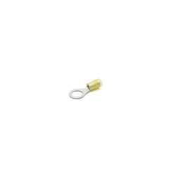 Capocorda rinforzato giallo occhiel. antivibrante preisolato PA6.6 4-6mmq vite 10mm per rame