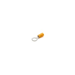 Capocorda ad occhiello preisolato policarbonato giallo 4-6 mmq vite 10 mm per conduttori rame halogen free