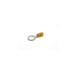 Capocorda ad occhiello halogen free giallo per conduttori rame 4-6 mmq vite 12mm