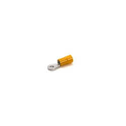 Capocorda ad occhiello halogen free giallo per conduttori rame 4-6 mmq vite 5mm uso elettrico