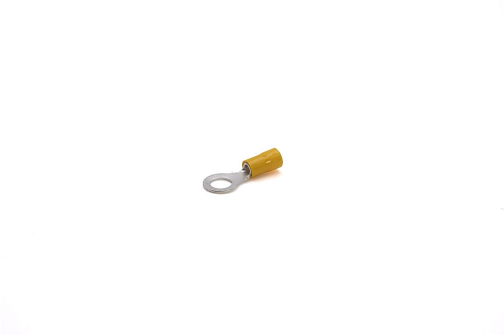 Capocorda ad occhiello isolato policarbonato giallo halogen free vite 8mm 4-6 mmq per conduttori rame