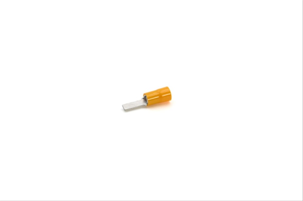 Capocorda punta piatta preisolato policarbonato giallo halogen free 4-6 mmq per conduttori rame elettrico