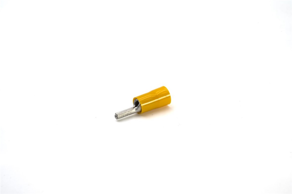 Capocorda halogen free giallo puntale tondo per conduttori rame 4-6 mmq P10,4mm