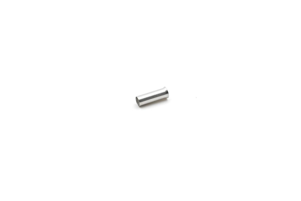 Tubetto terminale non isolato rame elettrolitico 10mmq lunghezza 15mm per cavi flessibili multi-trefolo