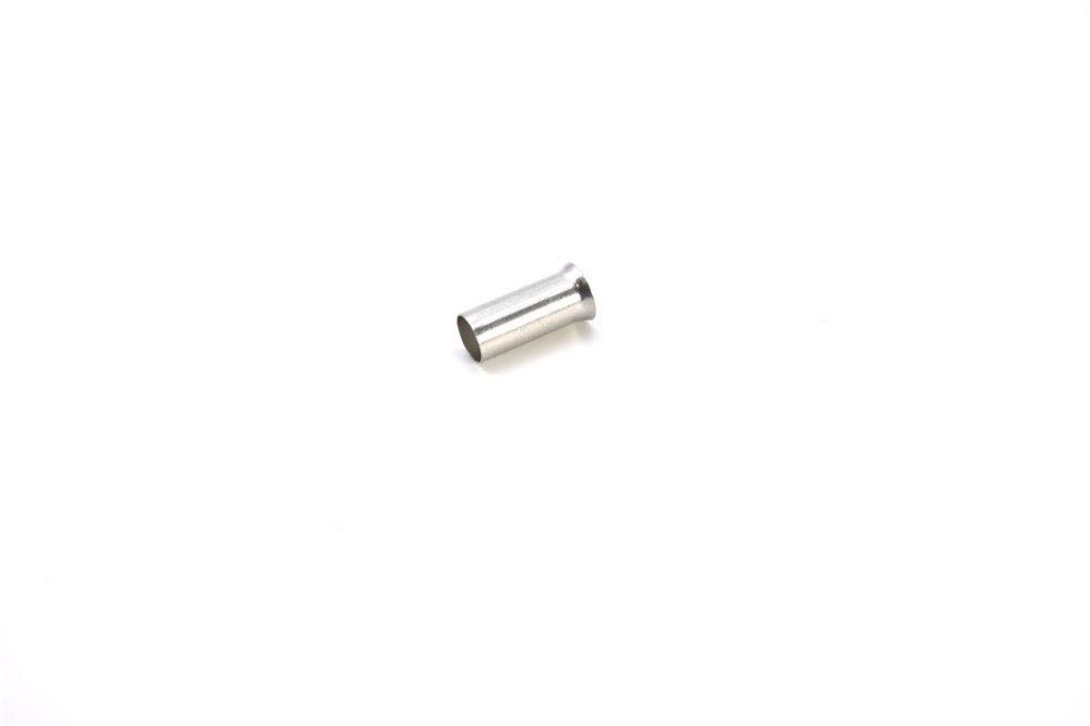 Tubetto terminale non isolato rame elettrolitico 1mmq lunghezza 10mm per cavi flessibili multi-trefolo