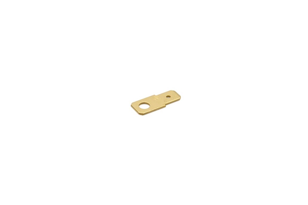 Connettore innesto maschio non isolato ottone 6,3x0,8 mm per applicazioni elettriche da pannello
