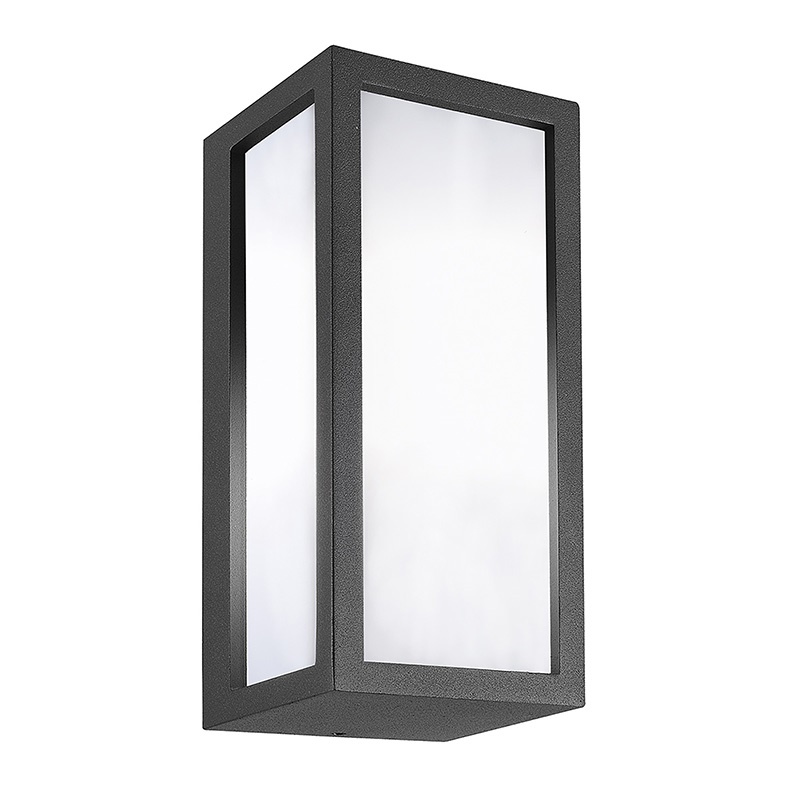 Apparecchio illuminazione esterno IP55 alluminio pressofuso verniciato LED E27 parete e paletto