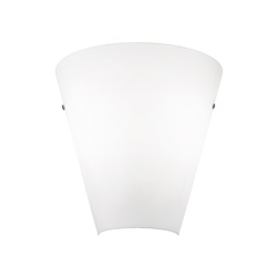 Applique vetro bianco satinato E27 luce morbida ambienti interni elegante raffinata
