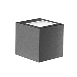 Applique LED biemissione quadrata 9W 4000K IP65 antracite esterno