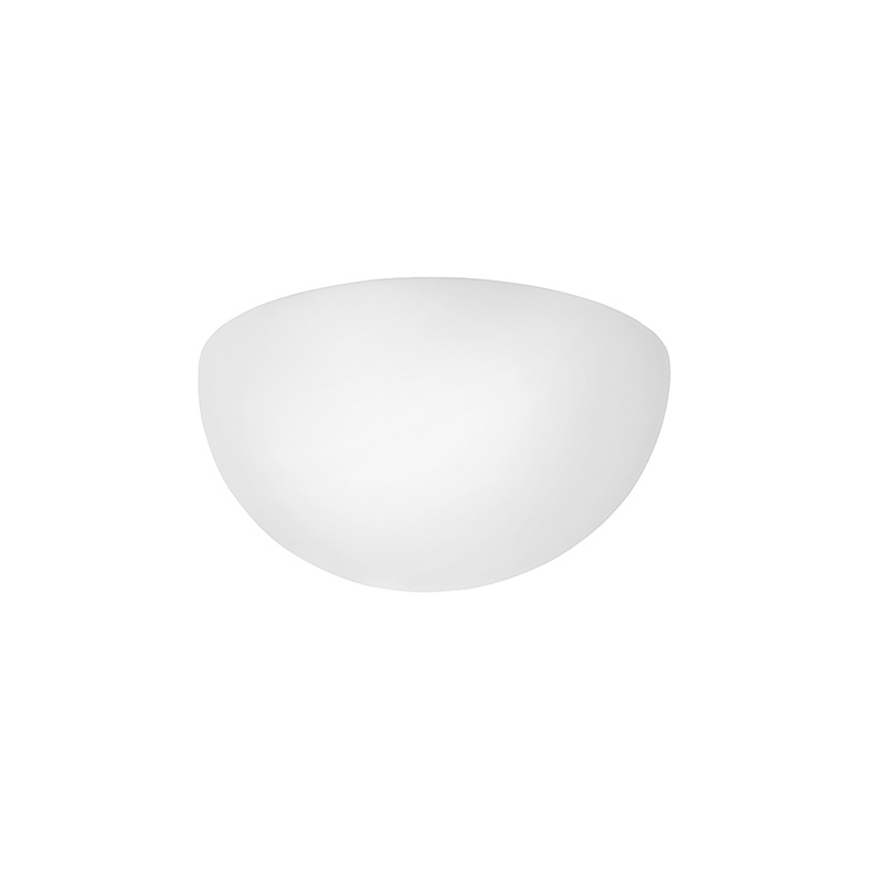 Applique gesso bianco E27 IP20 design essenziale interni luce diffusa
