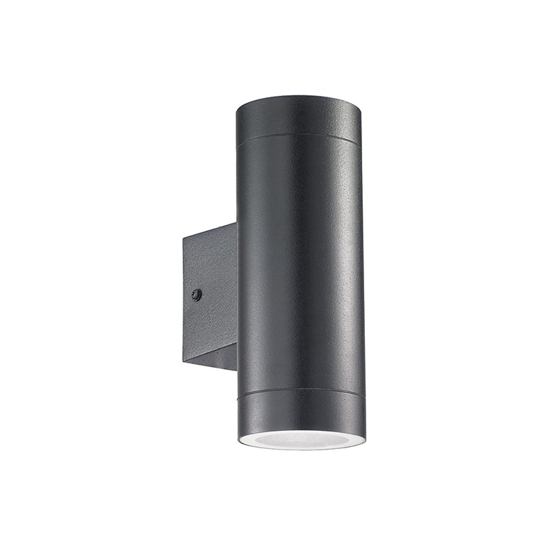 Applique da parete esterno biemissione nera GU10 IP44 resistente agenti atmosferici