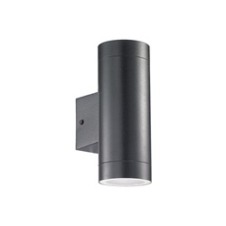 Applique da parete esterno biemissione nera GU10 IP44 resistente agenti atmosferici